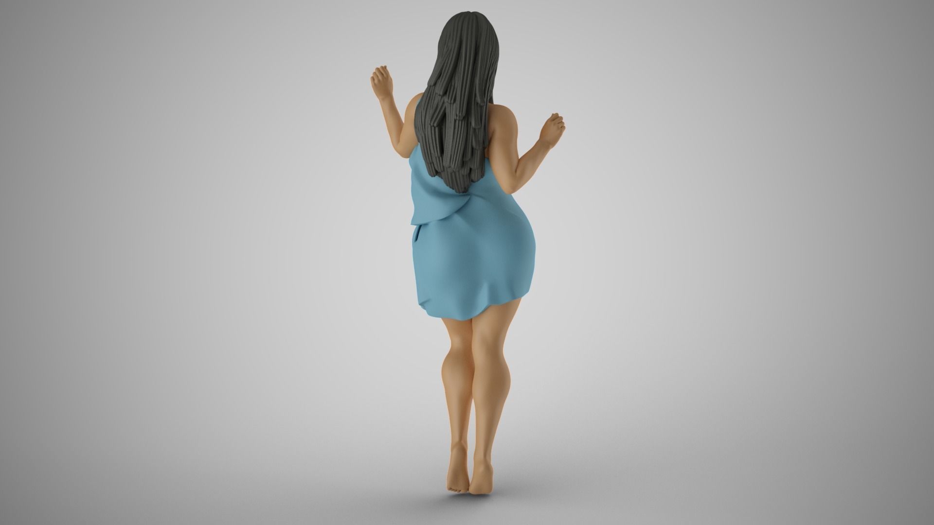 Girl Having Fun 2 3D print model_7
