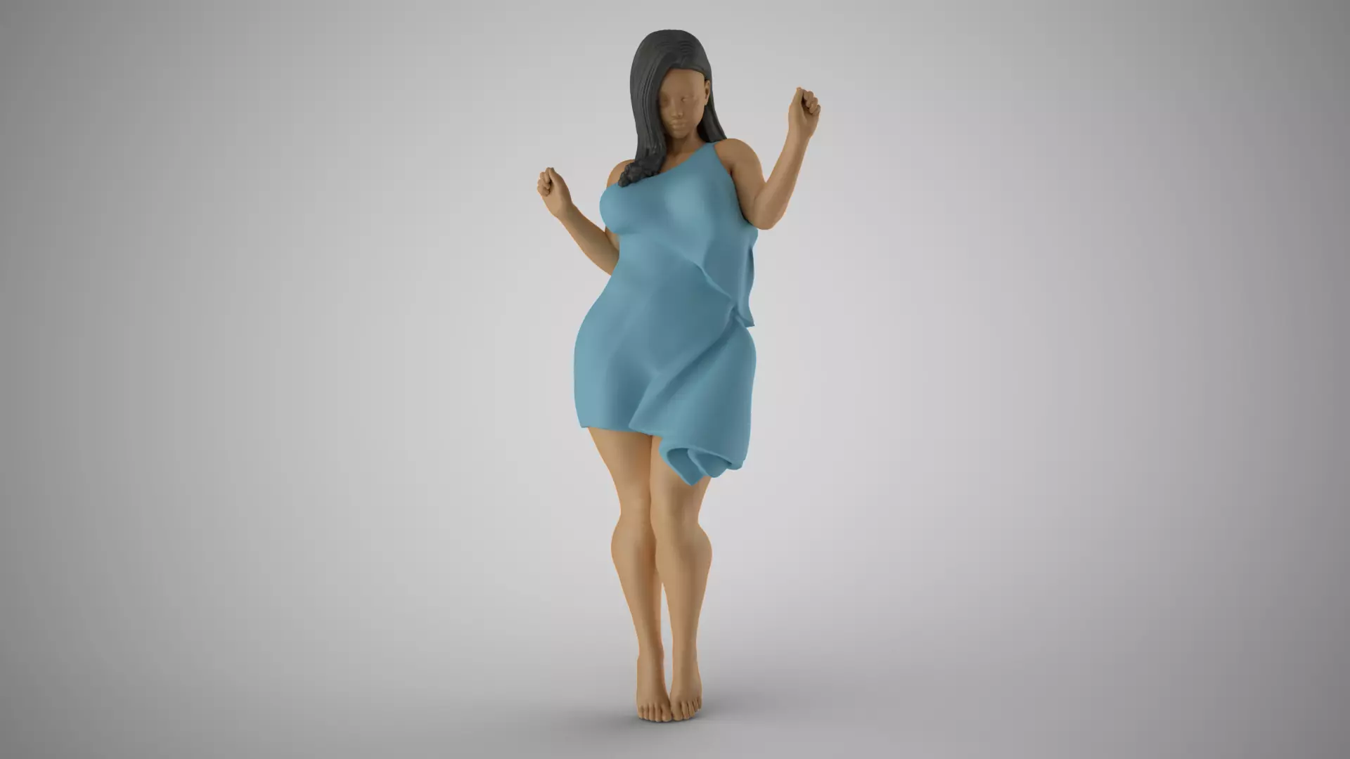 Girl Having Fun 2 3D print model_0
