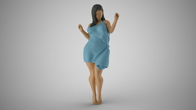 Girl Having Fun 2 3D print model