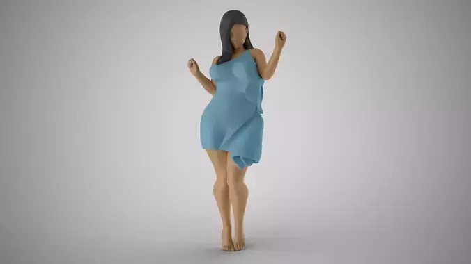 Girl Having Fun 2 3D print model