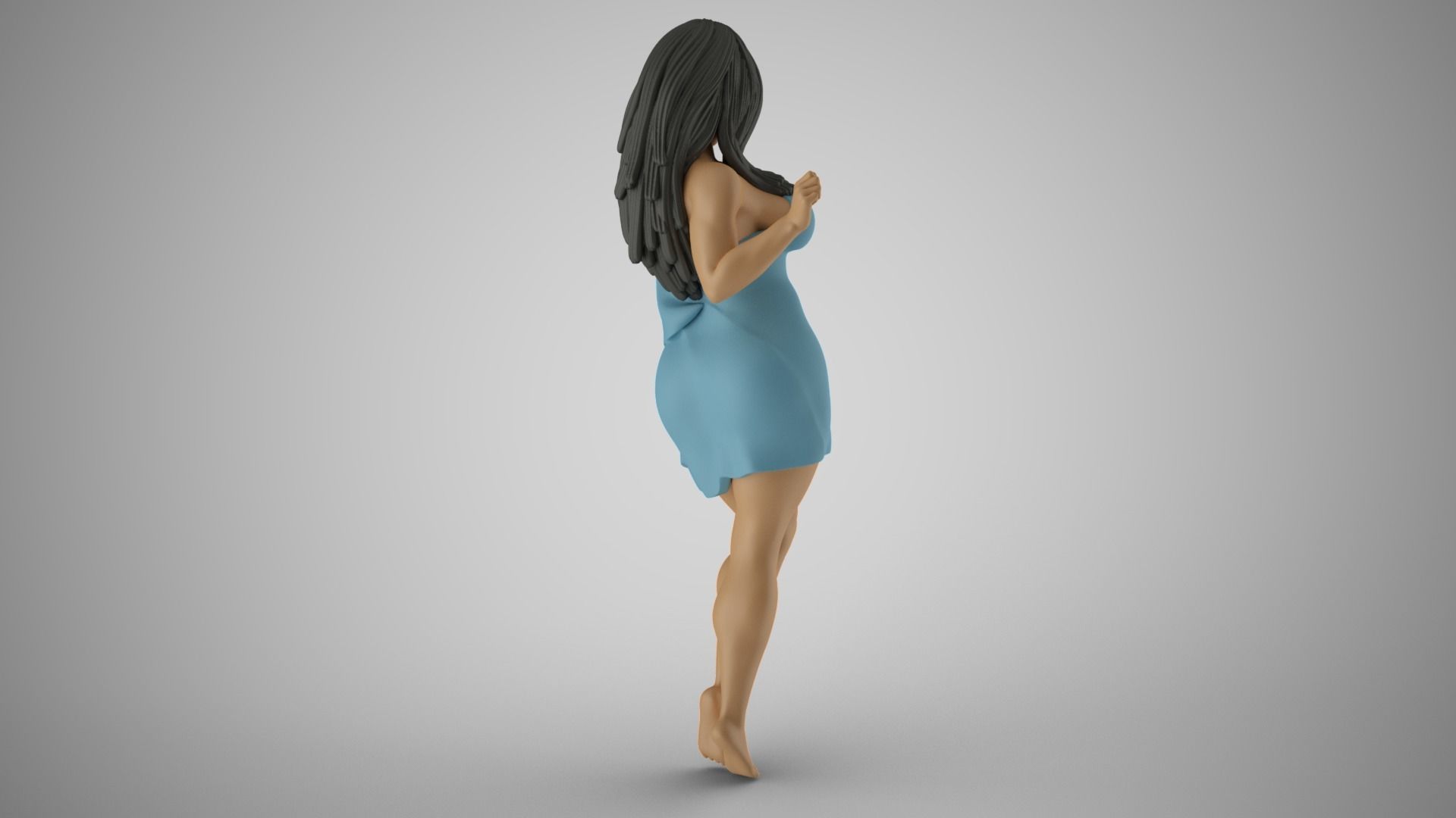 Girl Having Fun 2 3D print model_8