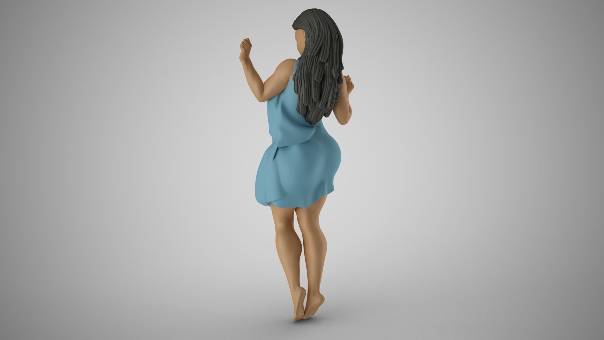 Girl Having Fun 2 3D print model_6
