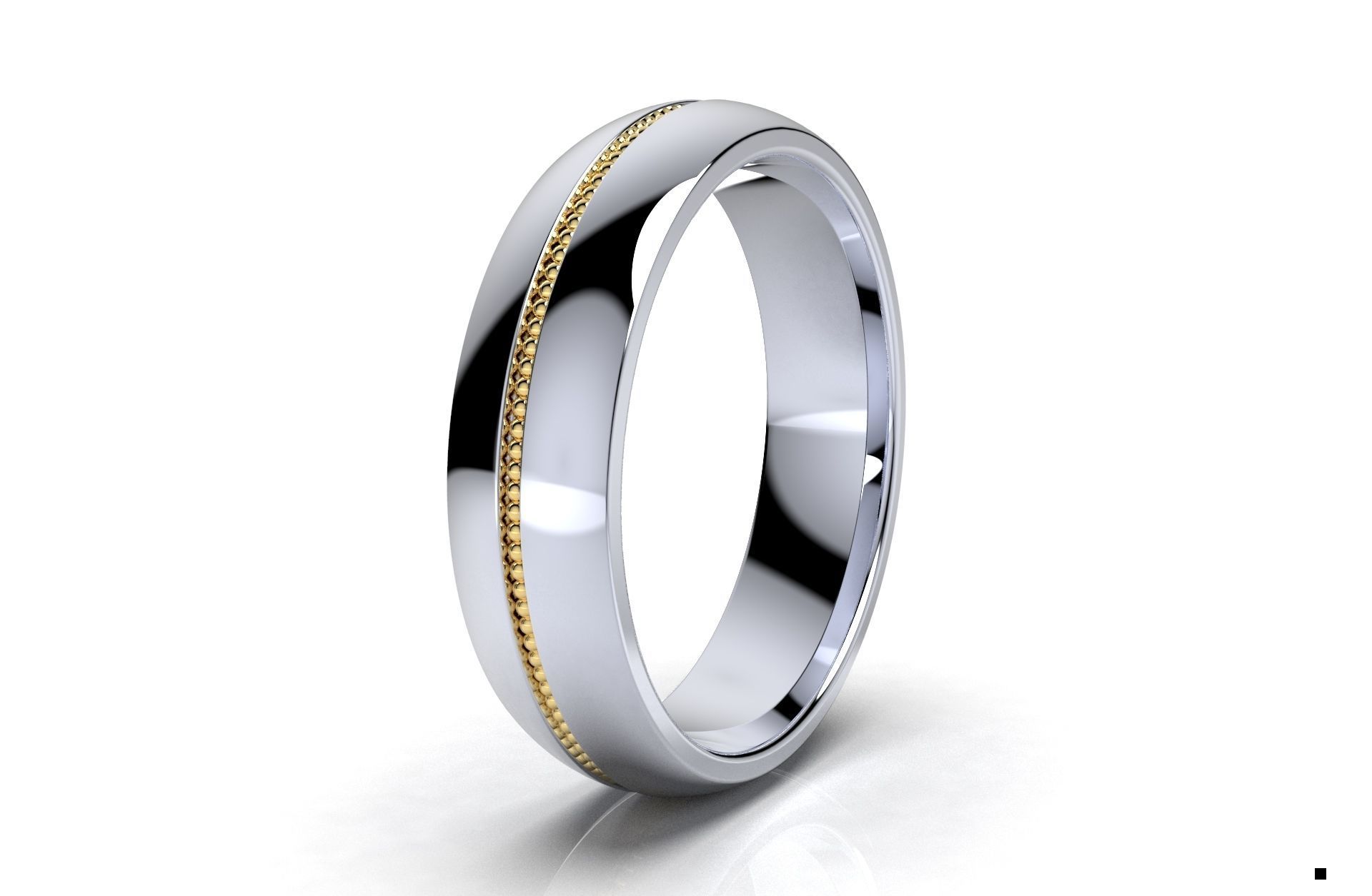 Wedding Set Band Ring For Men 3D Model STL File-CC107 3D print model_5