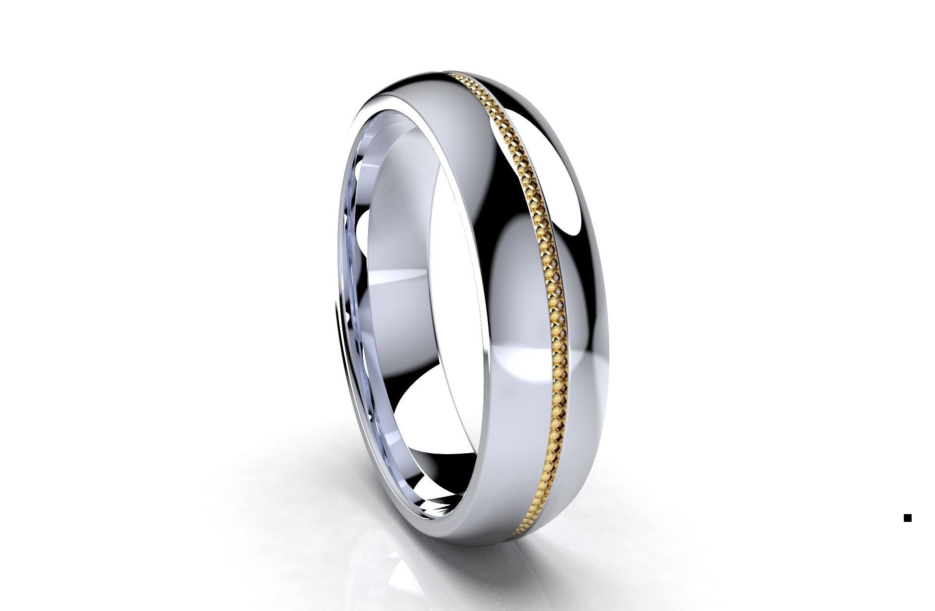 Wedding Set Band Ring For Men 3D Model STL File-CC107 3D print model_1