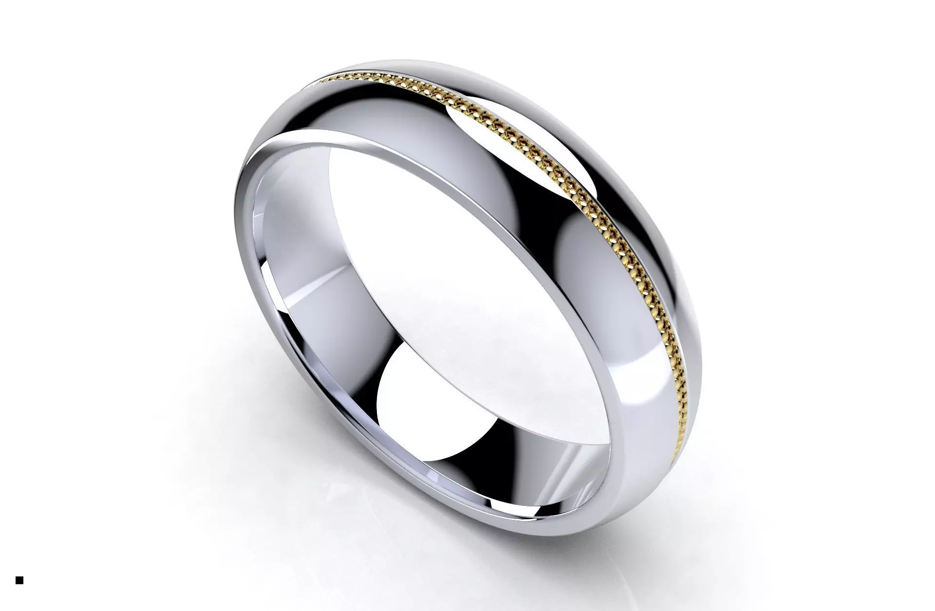 Wedding Set Band Ring For Men 3D Model STL File-CC107 3D print model_0