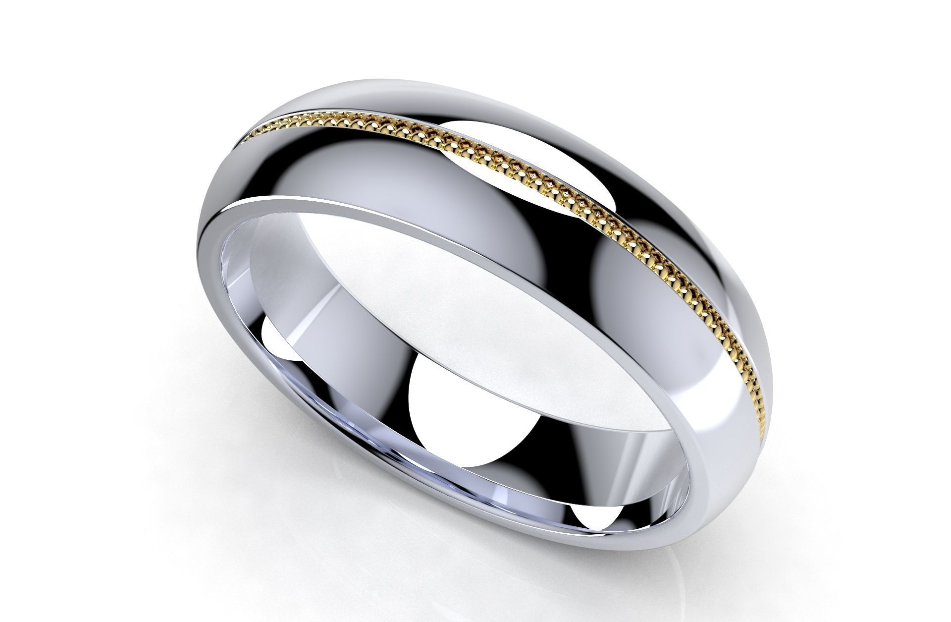 Wedding Set Band Ring For Men 3D Model STL File-CC107 3D print model_4