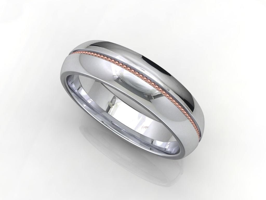 Wedding Set Band Ring For Men 3D Model STL File-CC107 3D print model_14
