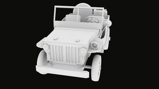 Jeep World War II 1942 OBJ FBX Low-poly 3D model