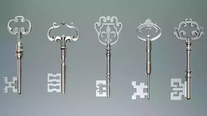 Key Set Free low-poly 3D model