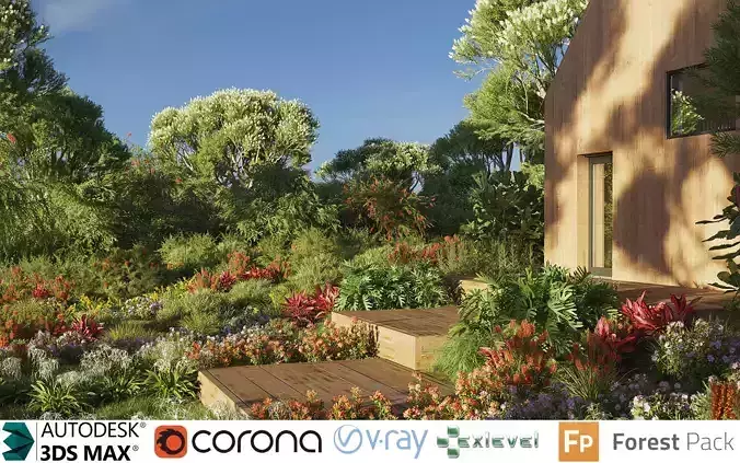 Australian Plant Collection - Include GrowFX and Mesh file  3D model