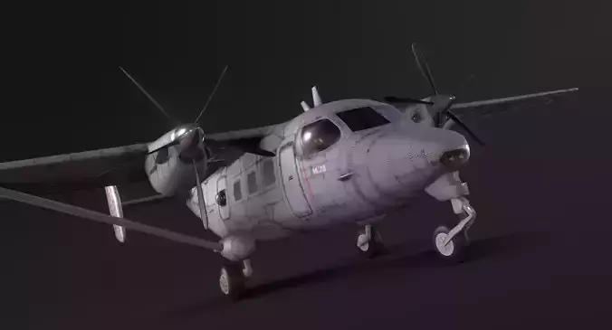 PZL M28 Bryza -Skytruck Low-poly 3D model