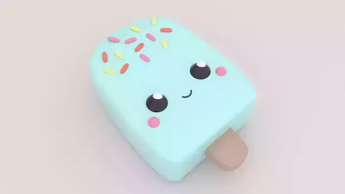 Cute Popsicle - 3D Print Model