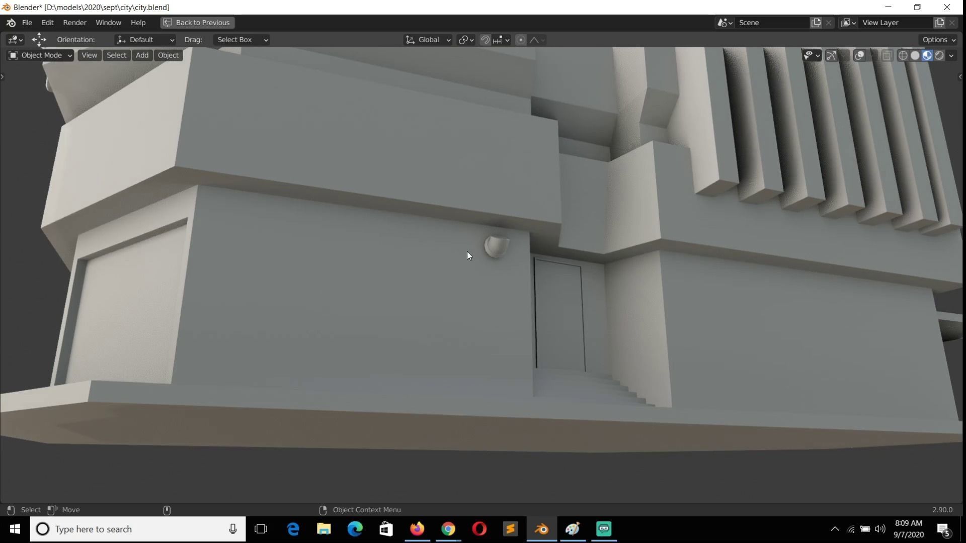 futuristic buildings  3D model_19