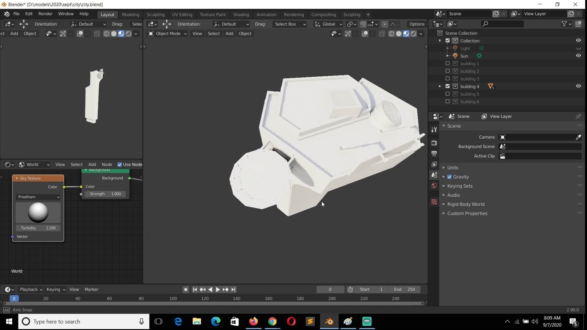 futuristic buildings  3D model_12