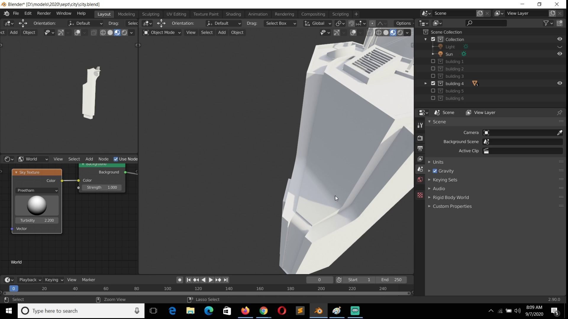 futuristic buildings  3D model_14