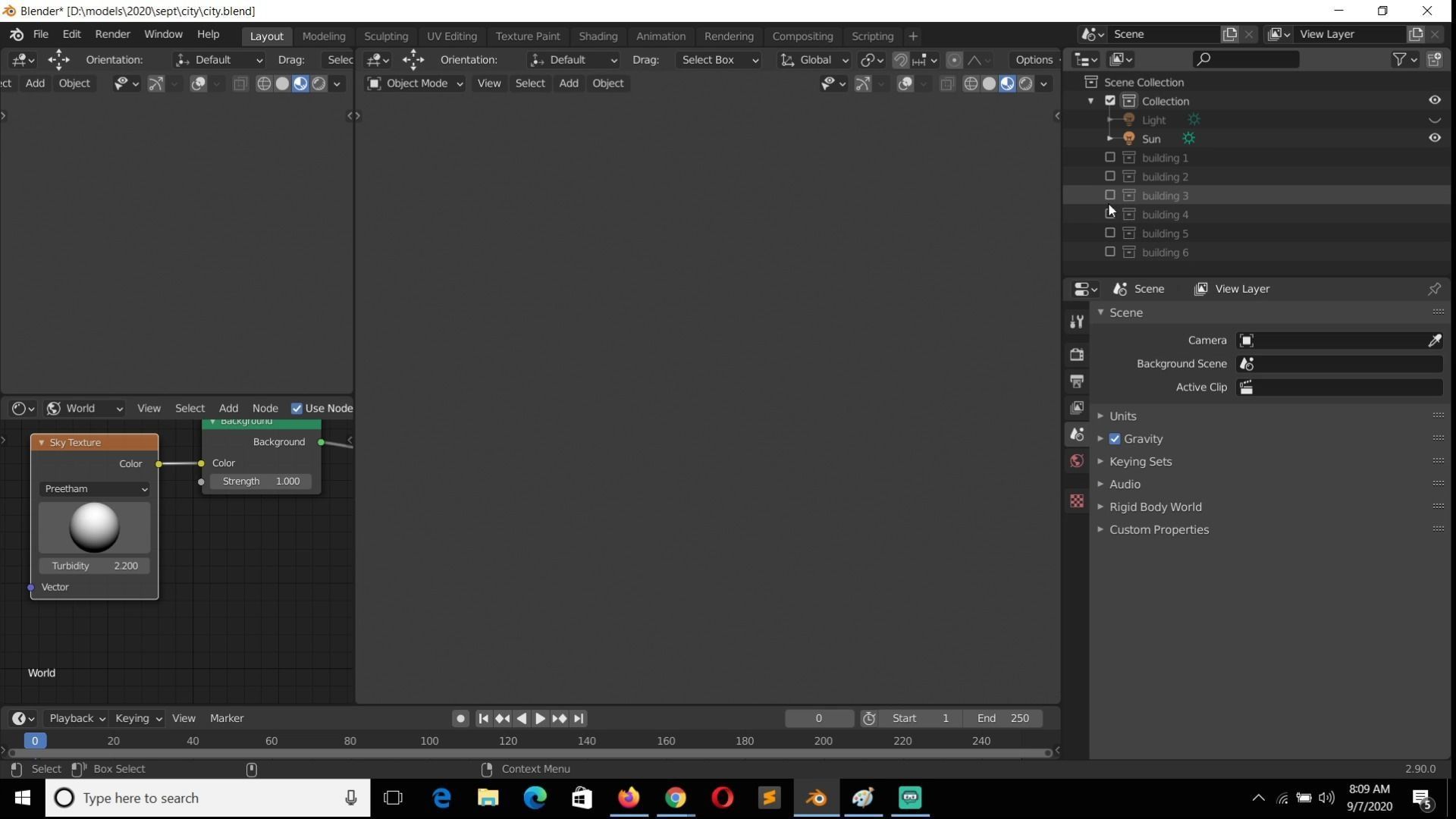 futuristic buildings  3D model_10