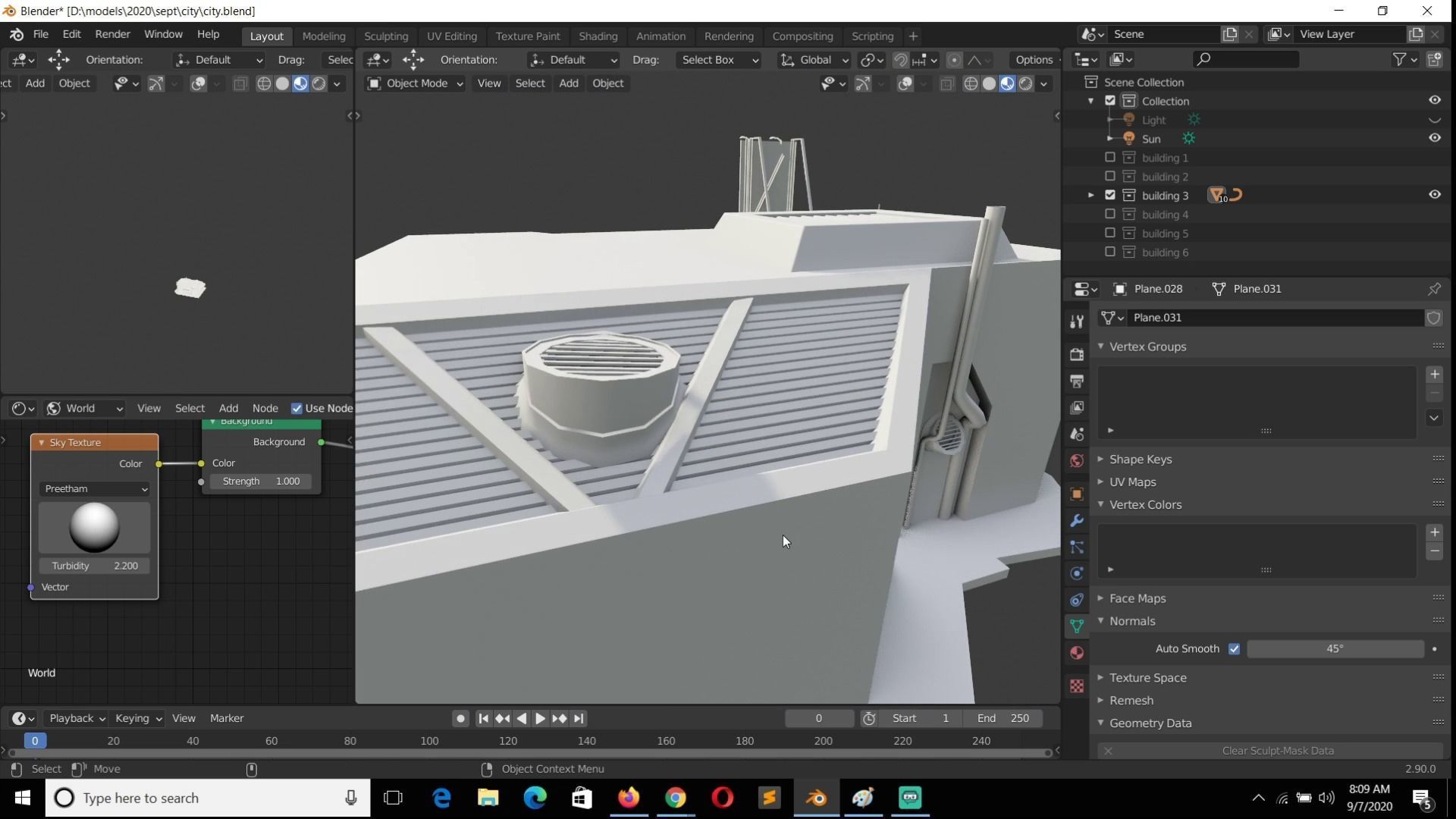 futuristic buildings  3D model_17