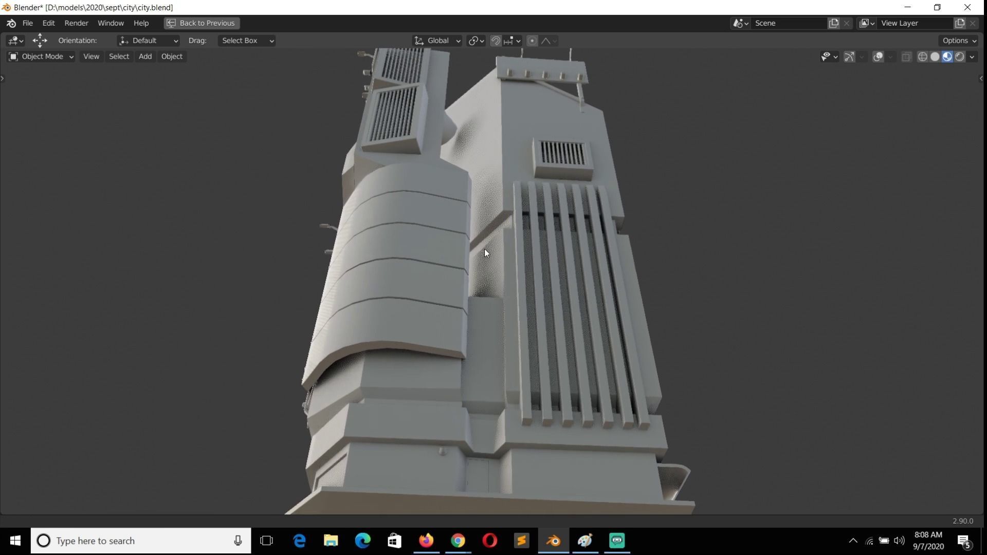 futuristic buildings  3D model_21