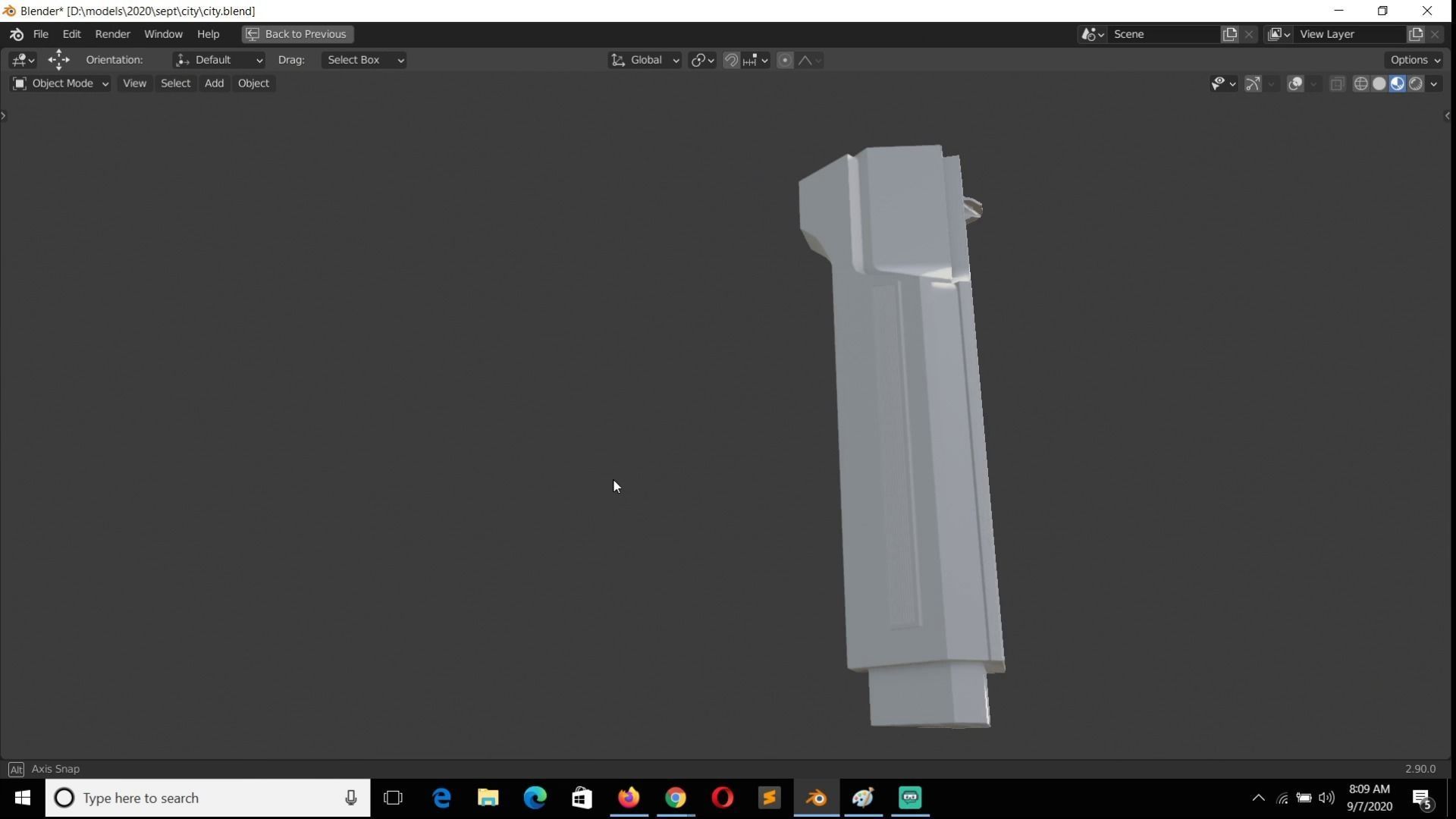 futuristic buildings  3D model_9