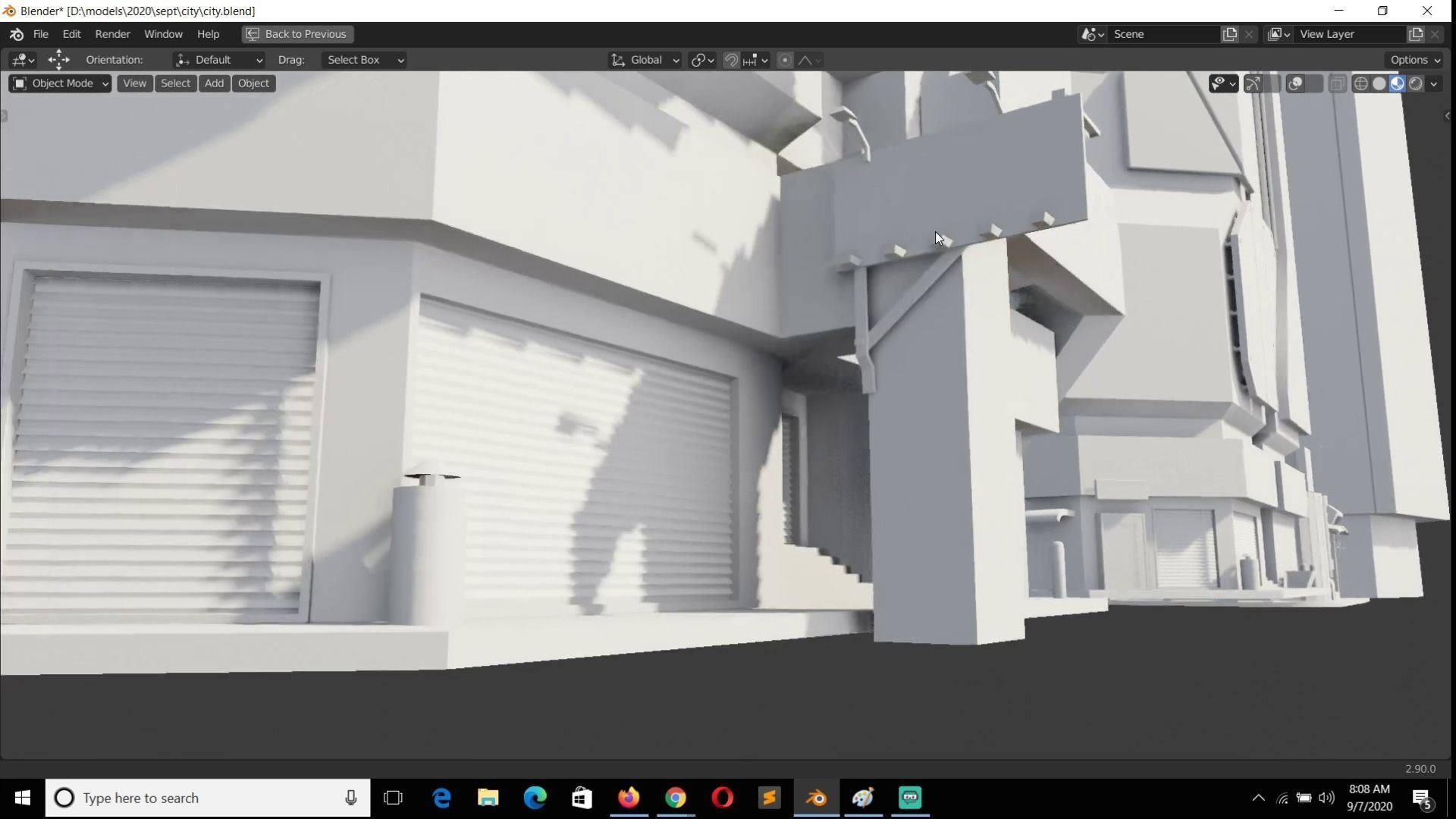 futuristic buildings  3D model_8