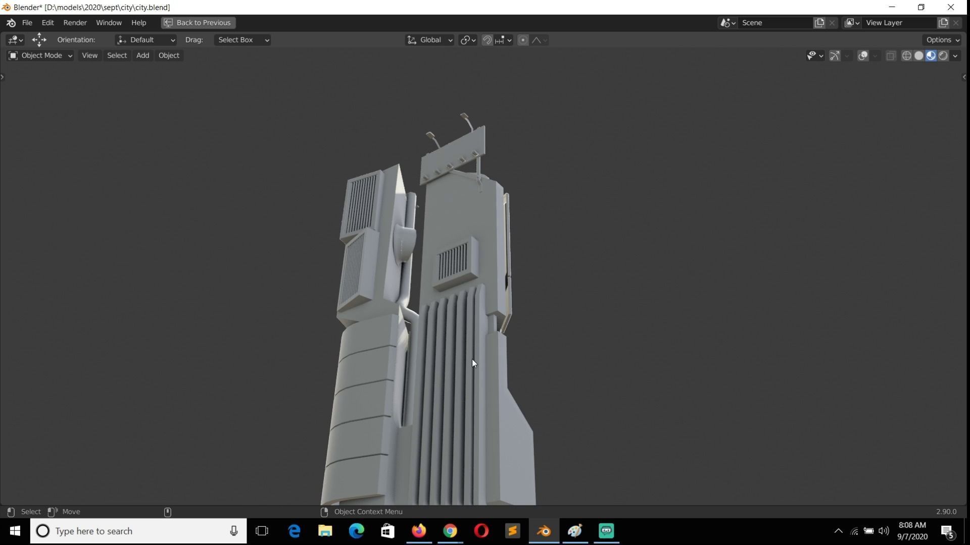 futuristic buildings  3D model_15