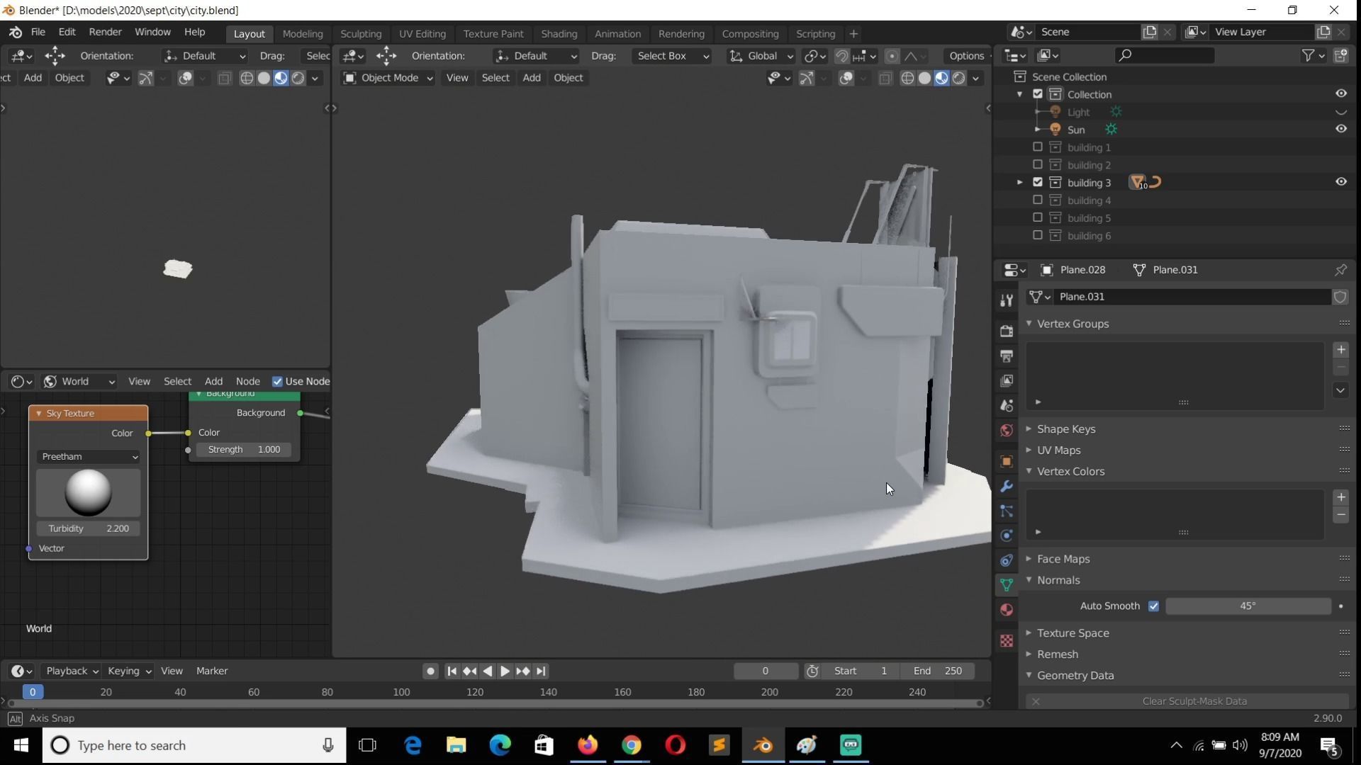 futuristic buildings  3D model_13