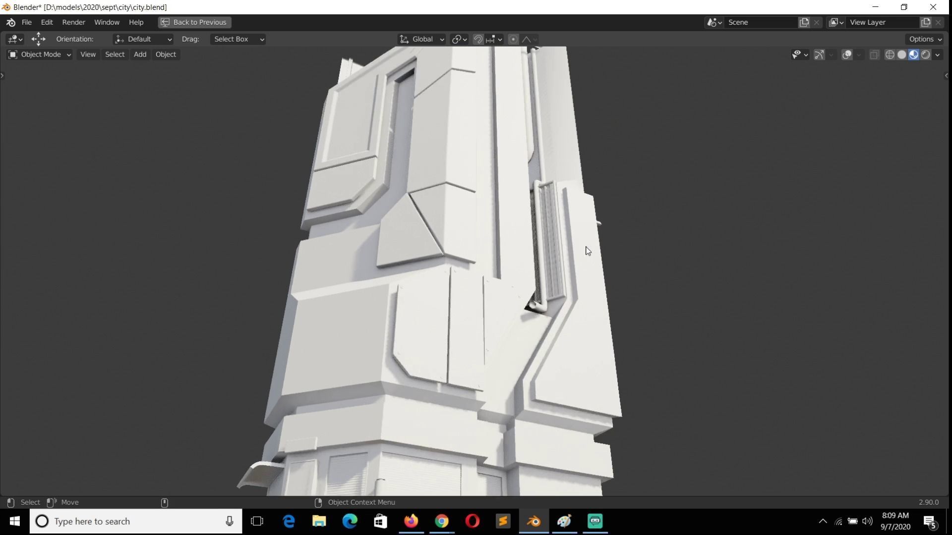 futuristic buildings  3D model_20