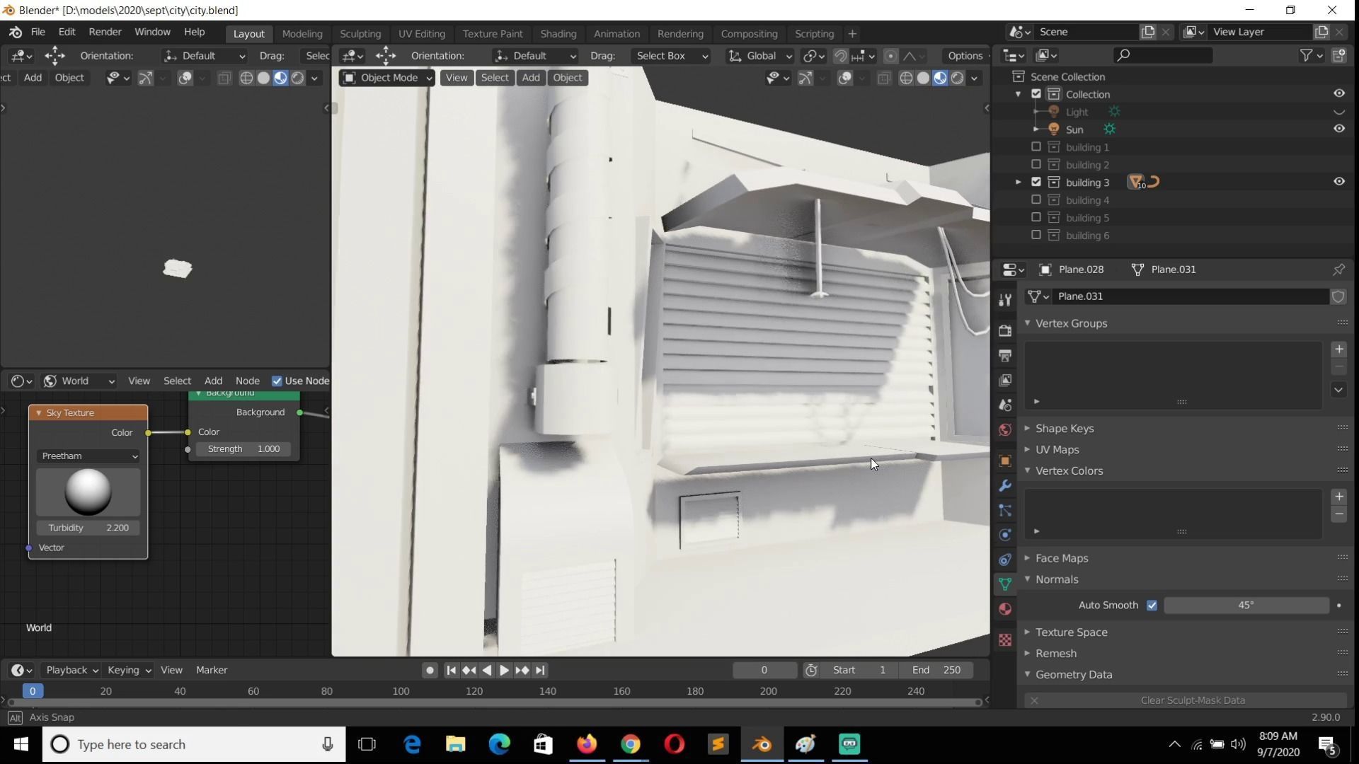 futuristic buildings  3D model_16