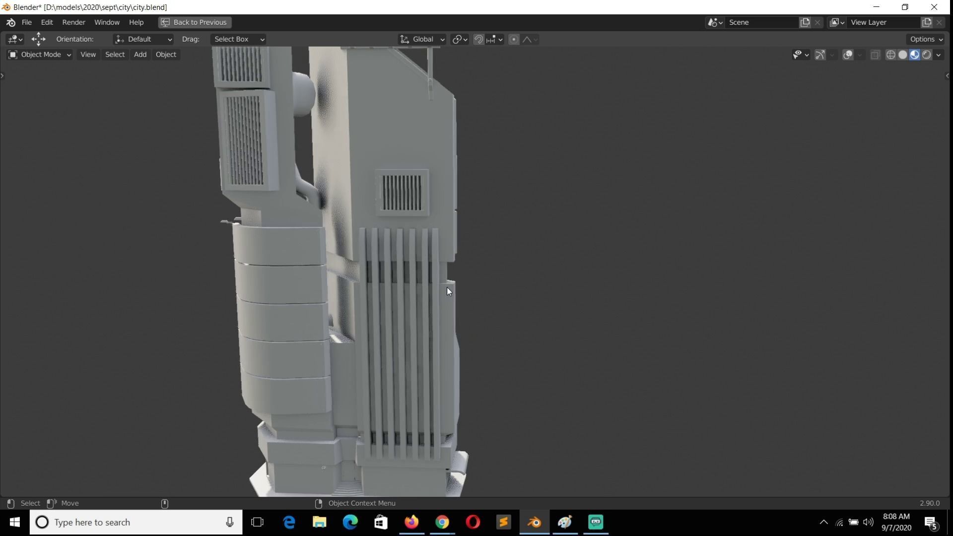 futuristic buildings  3D model_11