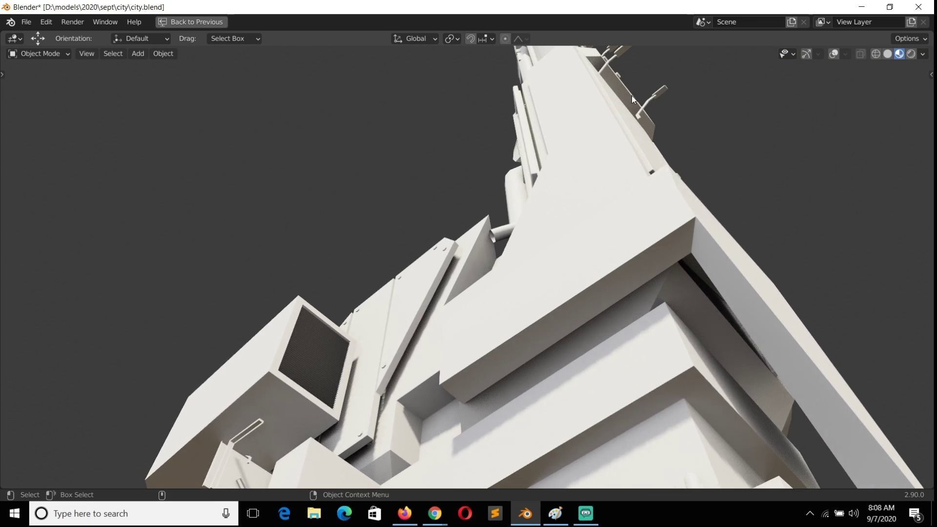 futuristic buildings  3D model_7