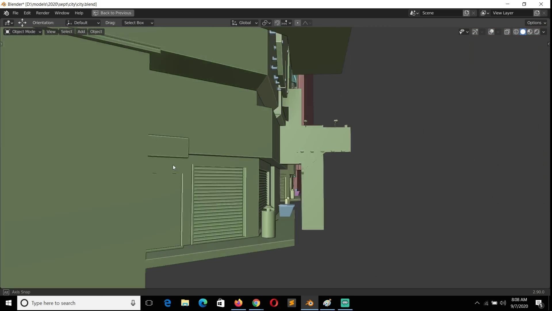 futuristic buildings  3D model_5