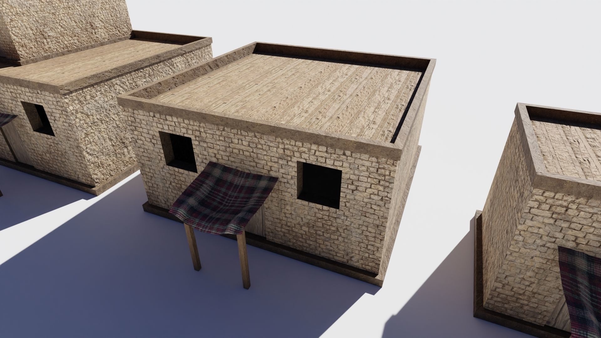 desert Houses Low-poly 3D model_2