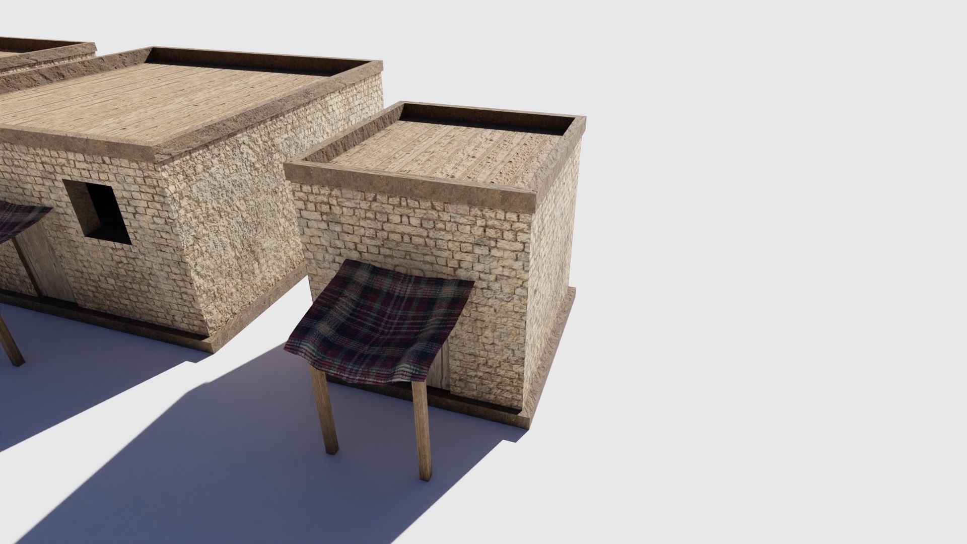 desert Houses Low-poly 3D model_1