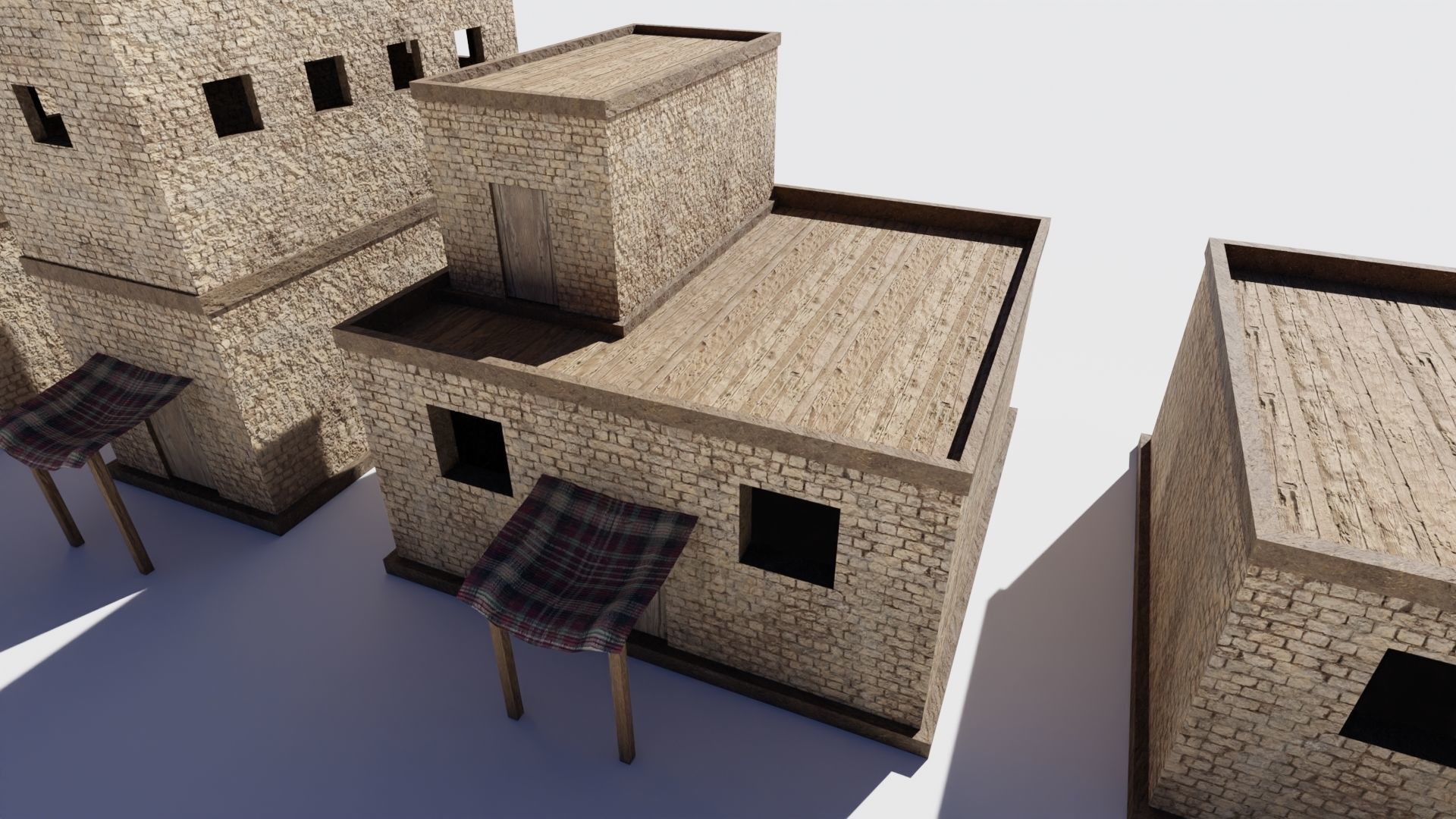 desert Houses Low-poly 3D model_3