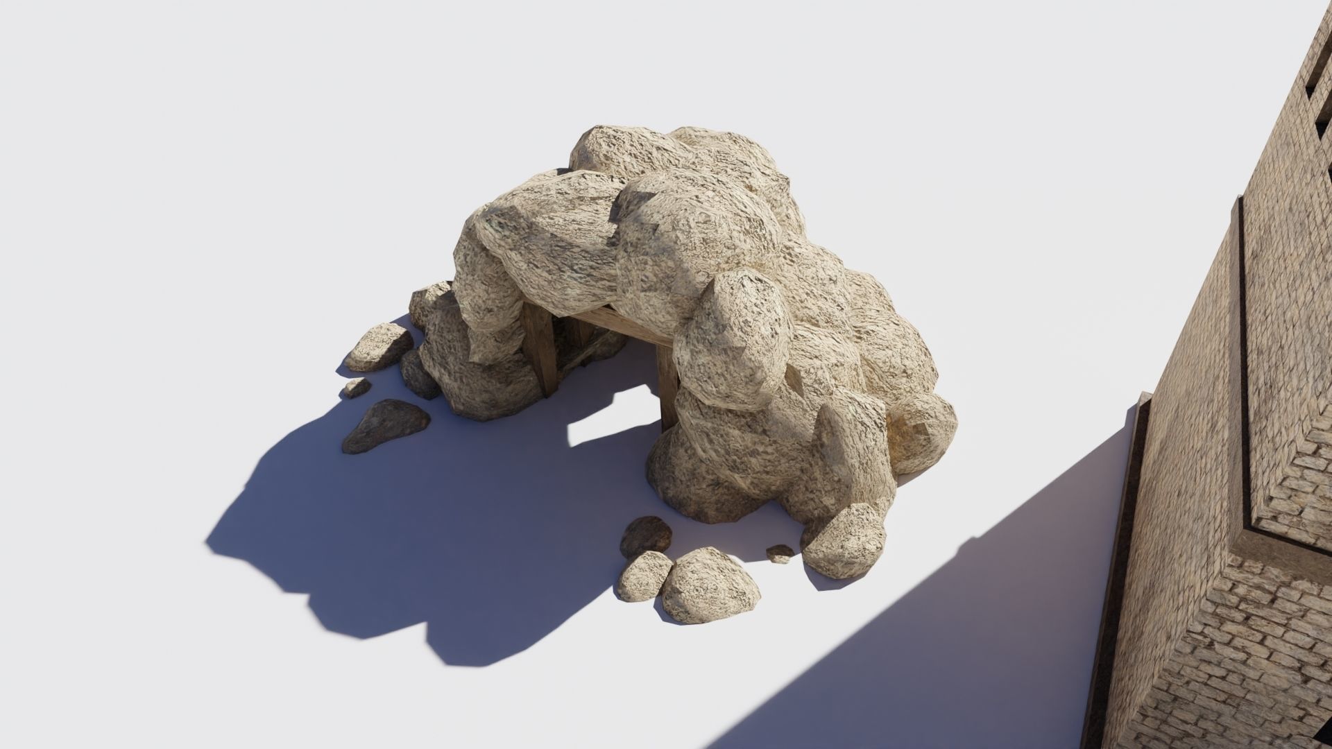 desert Houses Low-poly 3D model_6