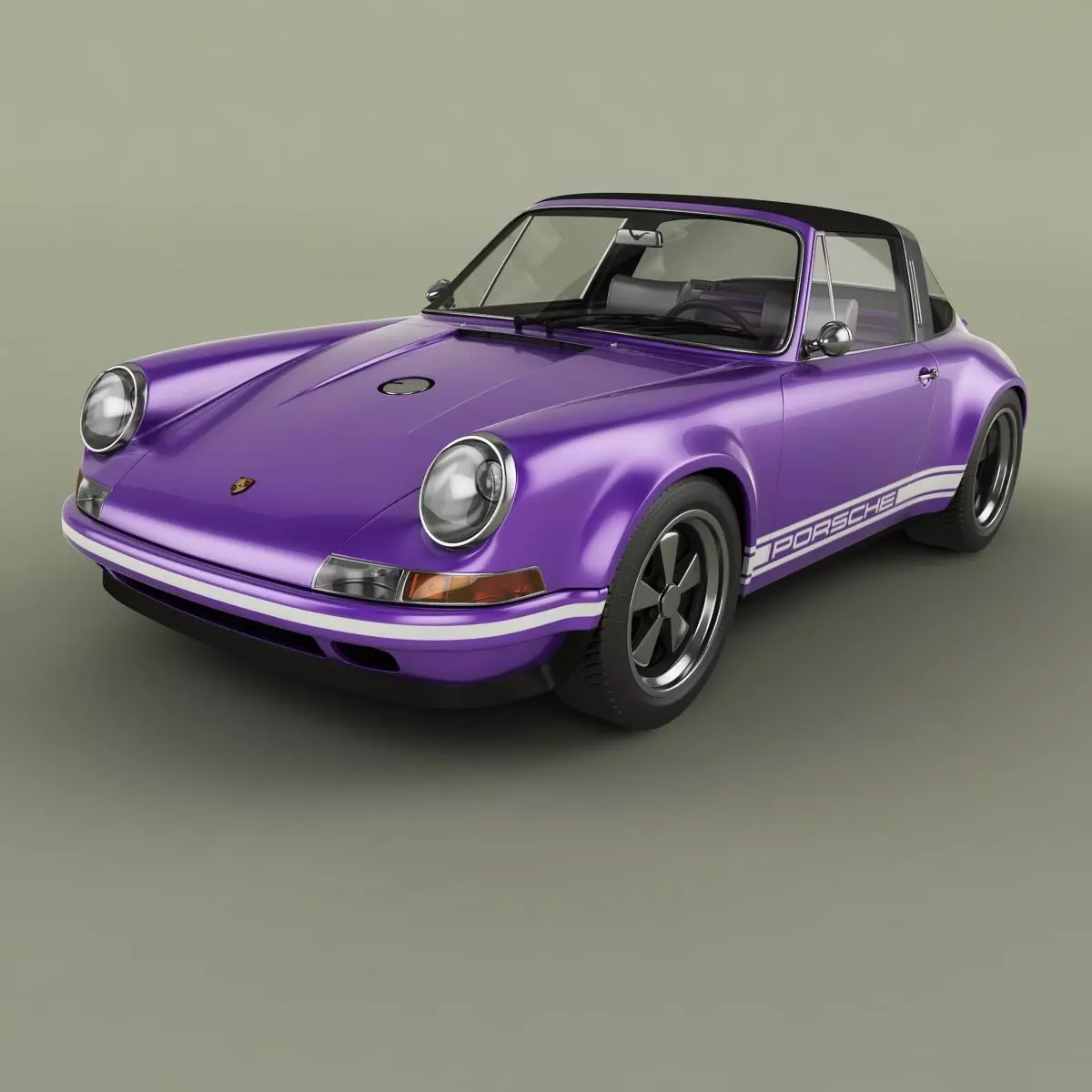 Singer Porsche 911 Targa 3D model_0