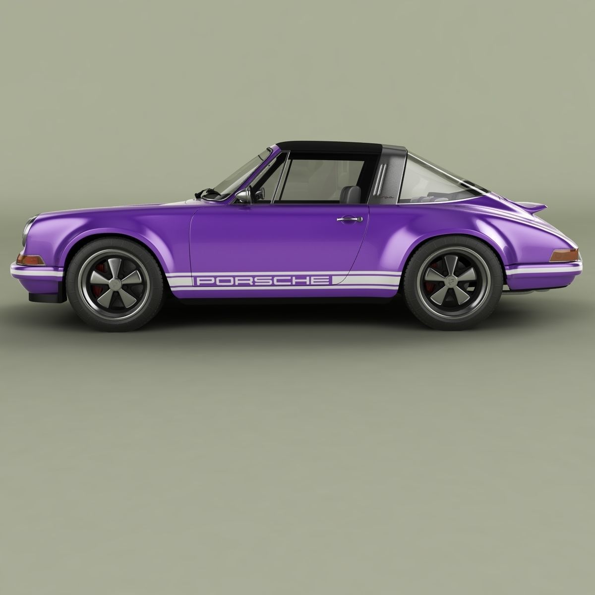 Singer Porsche 911 Targa 3D model_1