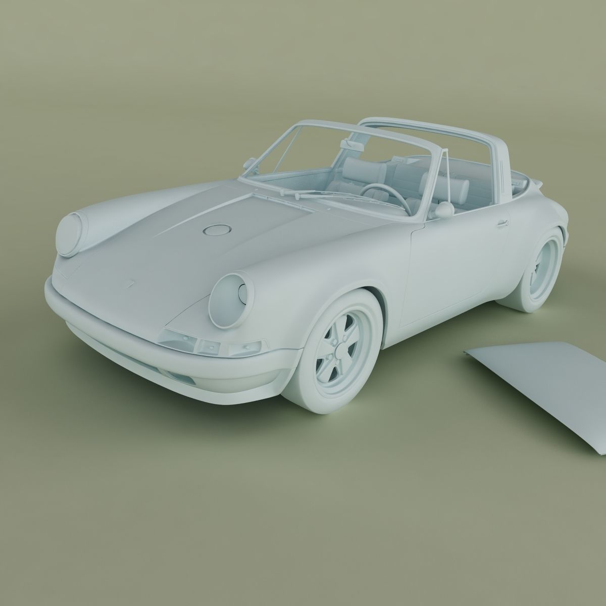 Singer Porsche 911 Targa 3D model_11