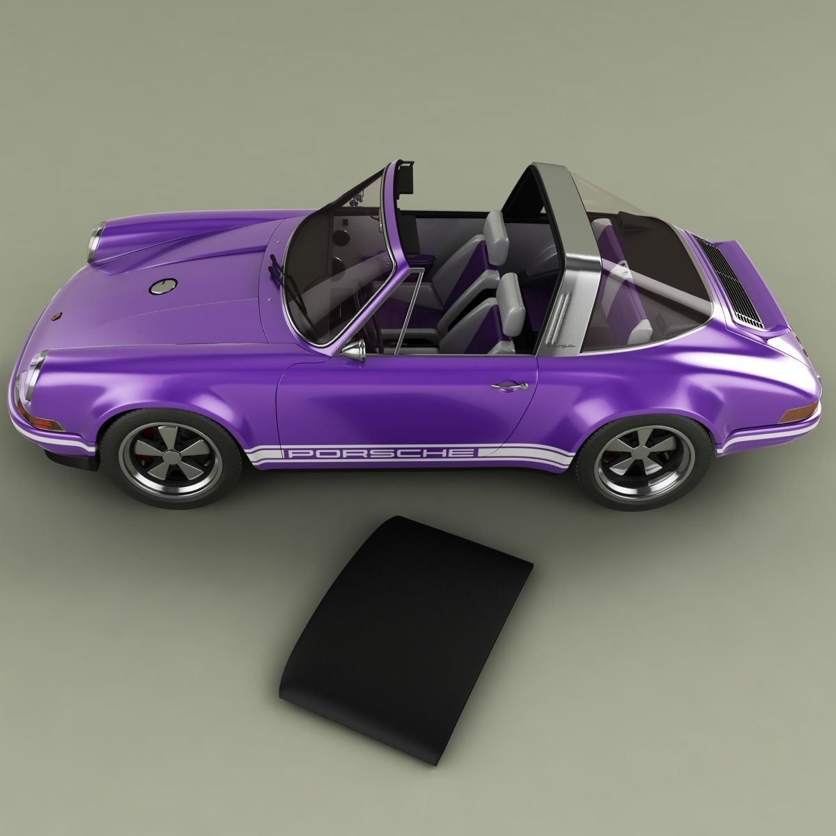 Singer Porsche 911 Targa 3D model_6