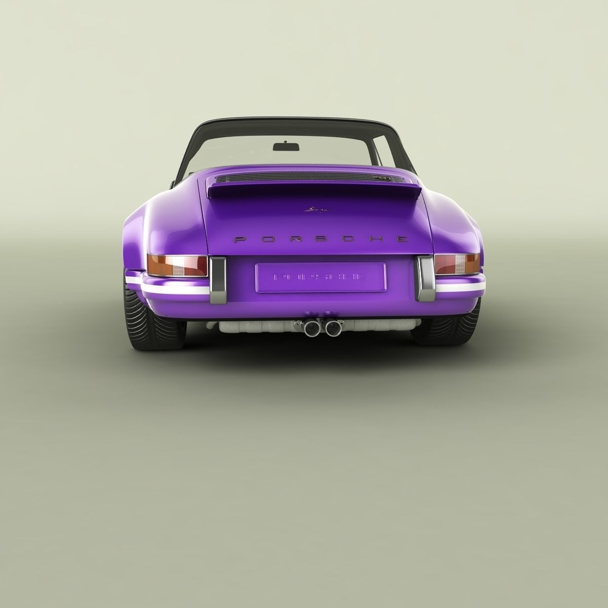 Singer Porsche 911 Targa 3D model_3