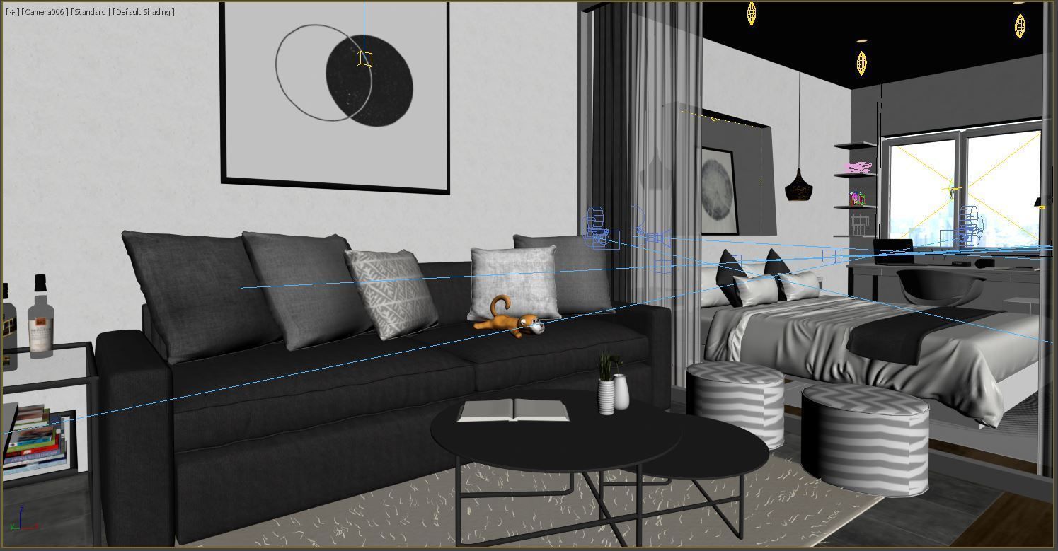 Apartment Interior 3D Model 3dsMax Vray Render 3D model_10