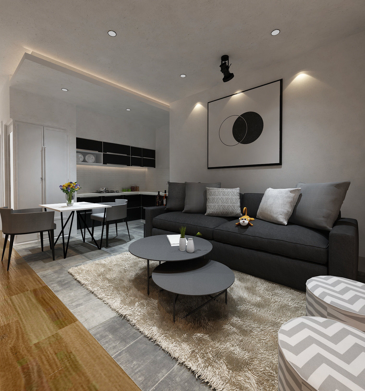Apartment Interior 3D Model 3dsMax Vray Render 3D model_3
