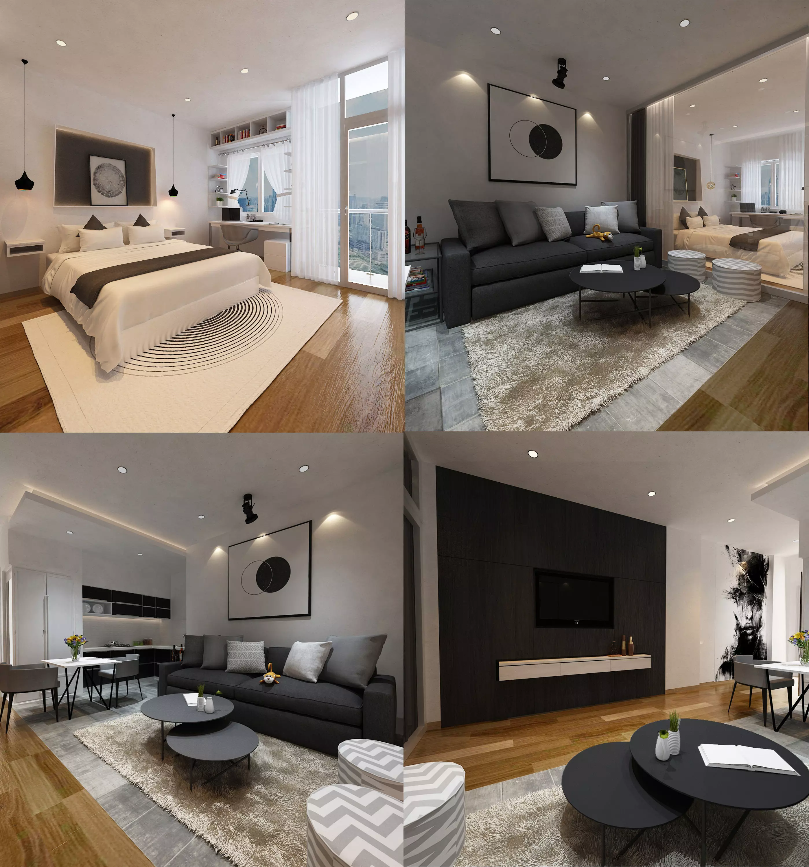 Apartment Interior 3D Model 3dsMax Vray Render 3D model_0