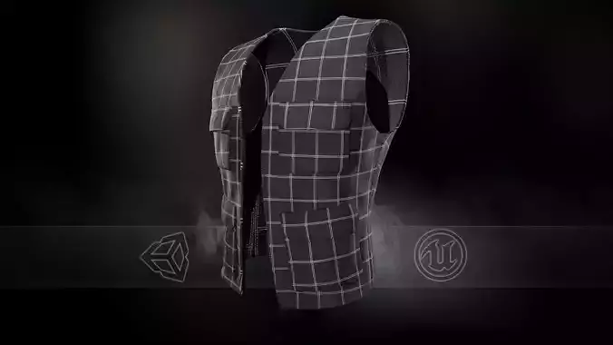 Casual Vest Style 5 Low-poly 3D model