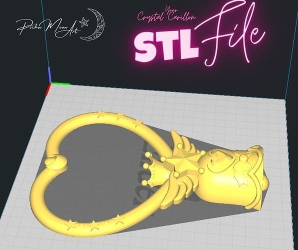 crystal carillon Sailor Moon 3D Print file stl 3D print model