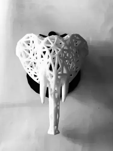 Elephant voronoi  3D print model