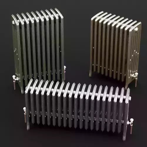 Cast Iron radiator set 3D model