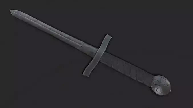 Templar Dagger Low-poly 3D model