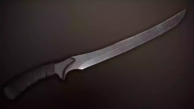 Post-Apocalyptic Longknife 1 Low-poly 3D model