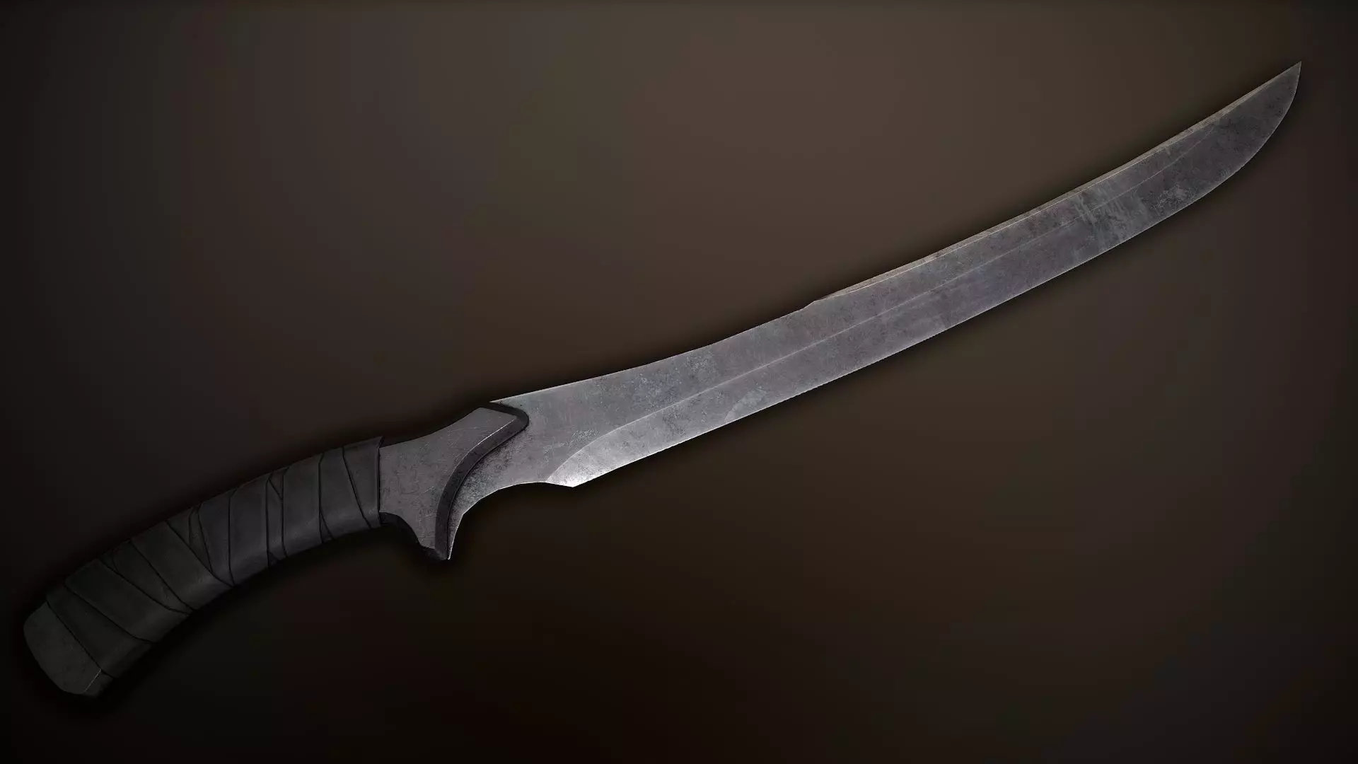 Post-Apocalyptic Longknife 1 Low-poly 3D model_0